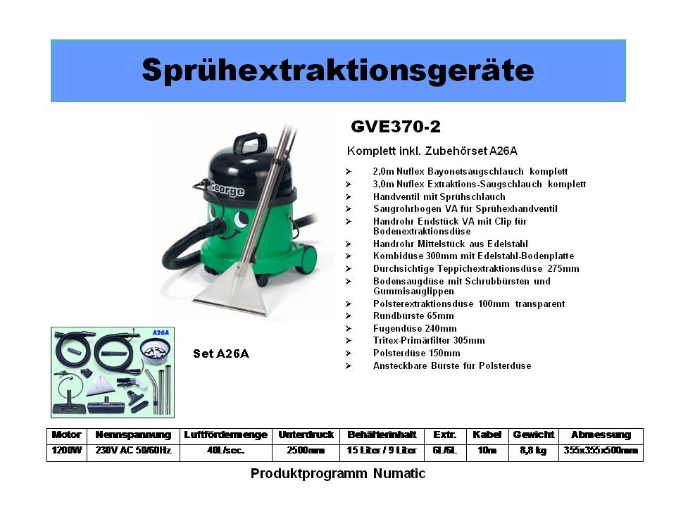 Sprühextraktionsgeräte