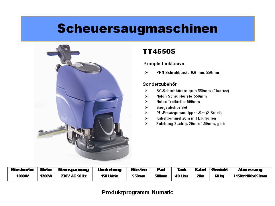 Scheuermaschienen